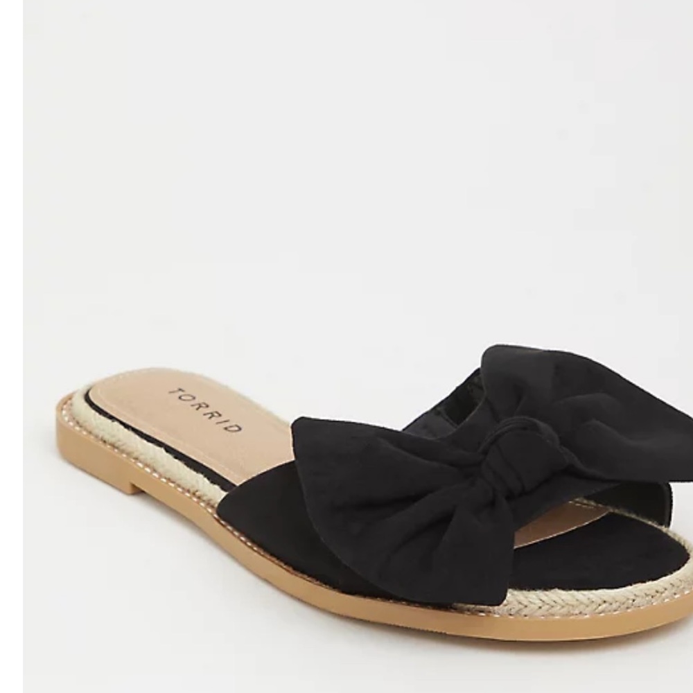 Torrid Black Bow Slides
